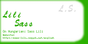 lili sass business card